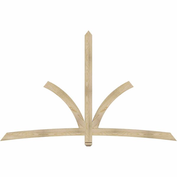 Ekena Millwork Davenport Rough Sawn Timber Gable Bracket, Douglas Fir, 96"W x 60"H x 2"D x 4"F, 15/12 Pitch GBW096X60X0204DAV00RDF - main